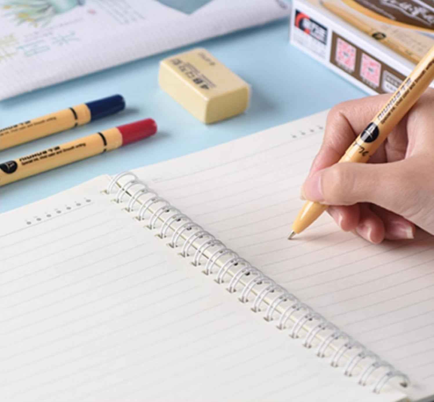 GENVANA Ballpoint Pen,Black/Red/Blue Ink,1.0mm Medium Point 24 Pack