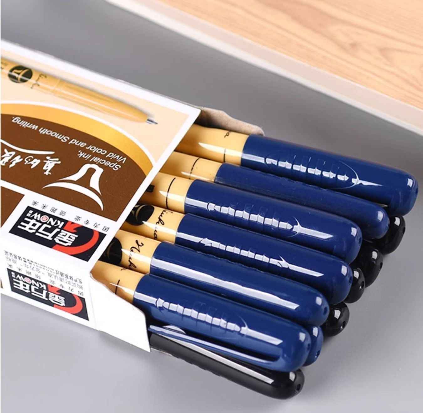 GENVANA Ballpoint Pen,Black/Red/Blue Ink,1.0mm Medium Point 24 Pack