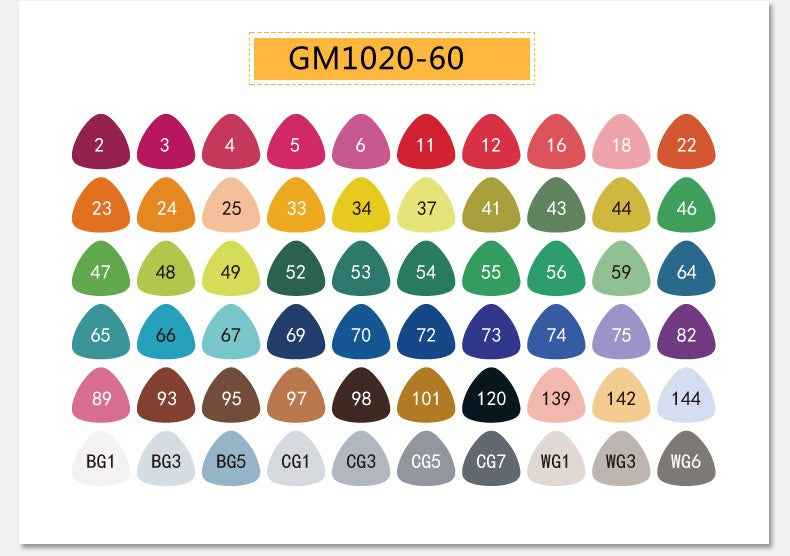 STA GRAPHMASTER GM1020 Alcohol Markers,12/24/36/48/60/80/108 Color - TTpen