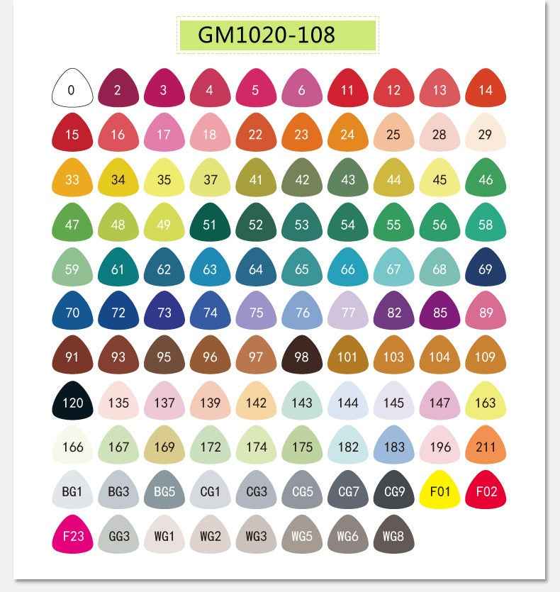 STA GRAPHMASTER GM1020 Alcohol Markers,12/24/36/48/60/80/108 Color - TTpen