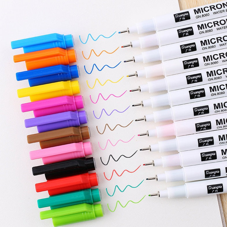 Guangna 12 Colour 0.5 Micron Graphic Needle Pen Set