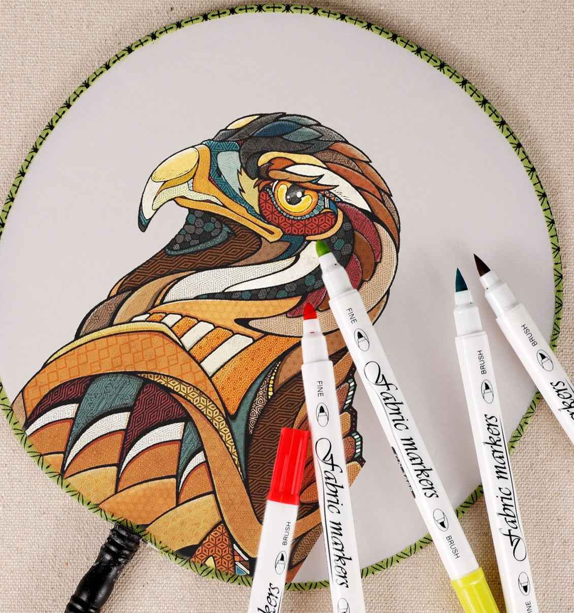 Guangna Fabric T-Shirt Marker Brush Fine Dual Tips 24 Color - TTpen