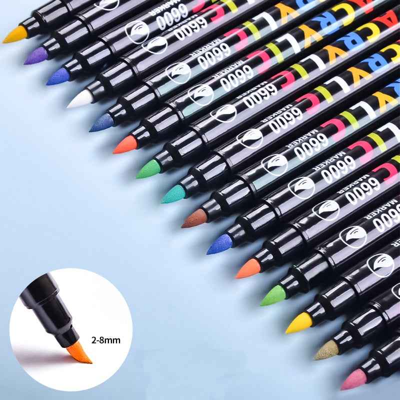 Guangna Acrylic Paint Marker Pens 36 Colors,Dual Brush Tip - TTpen