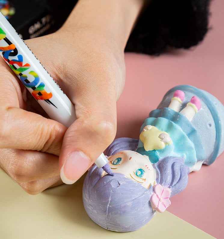 Guangna Morandi Acrylic Painter Marker Pens Brush Tip 12 Colors - TTpen