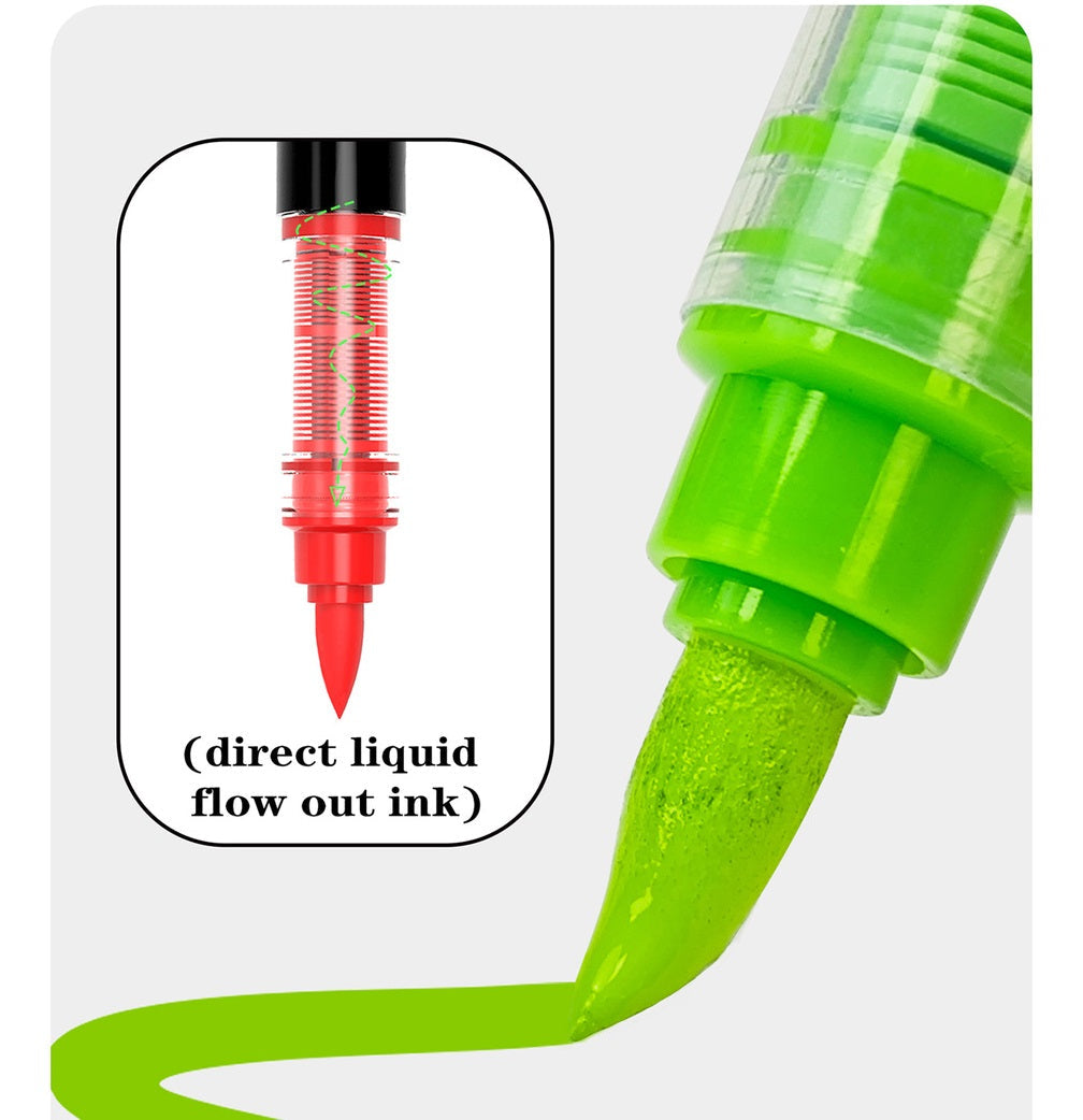 GuangNa GN8101 Soft Brush Acrylic Marker Set 12/24/36 Colors