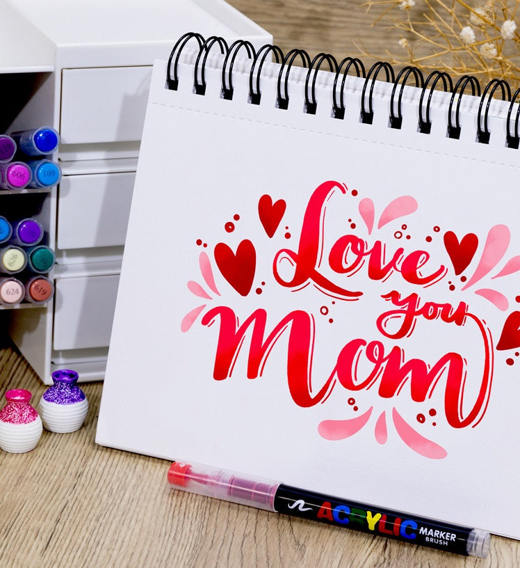 GuangNa GN8101 Soft Brush Acrylic Marker Set 12/24/36 Colors