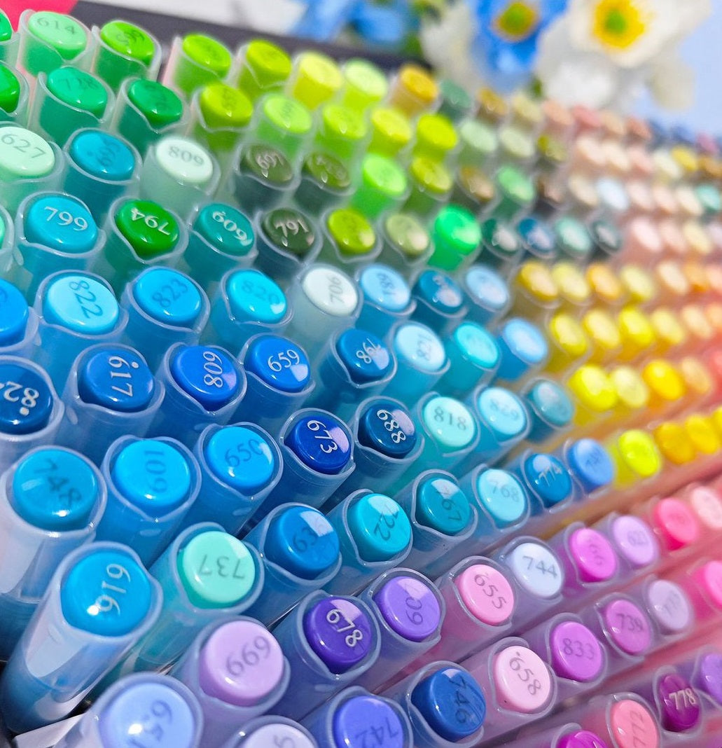 GuangNa GN8101 Soft Brush Acrylic Marker Set 12/24/36 Colors