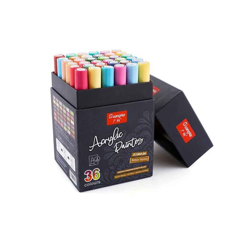 Guangna Pastel Paint Acrylic Marker Pens,3mm Medium Tip,36 Colors - TTpen