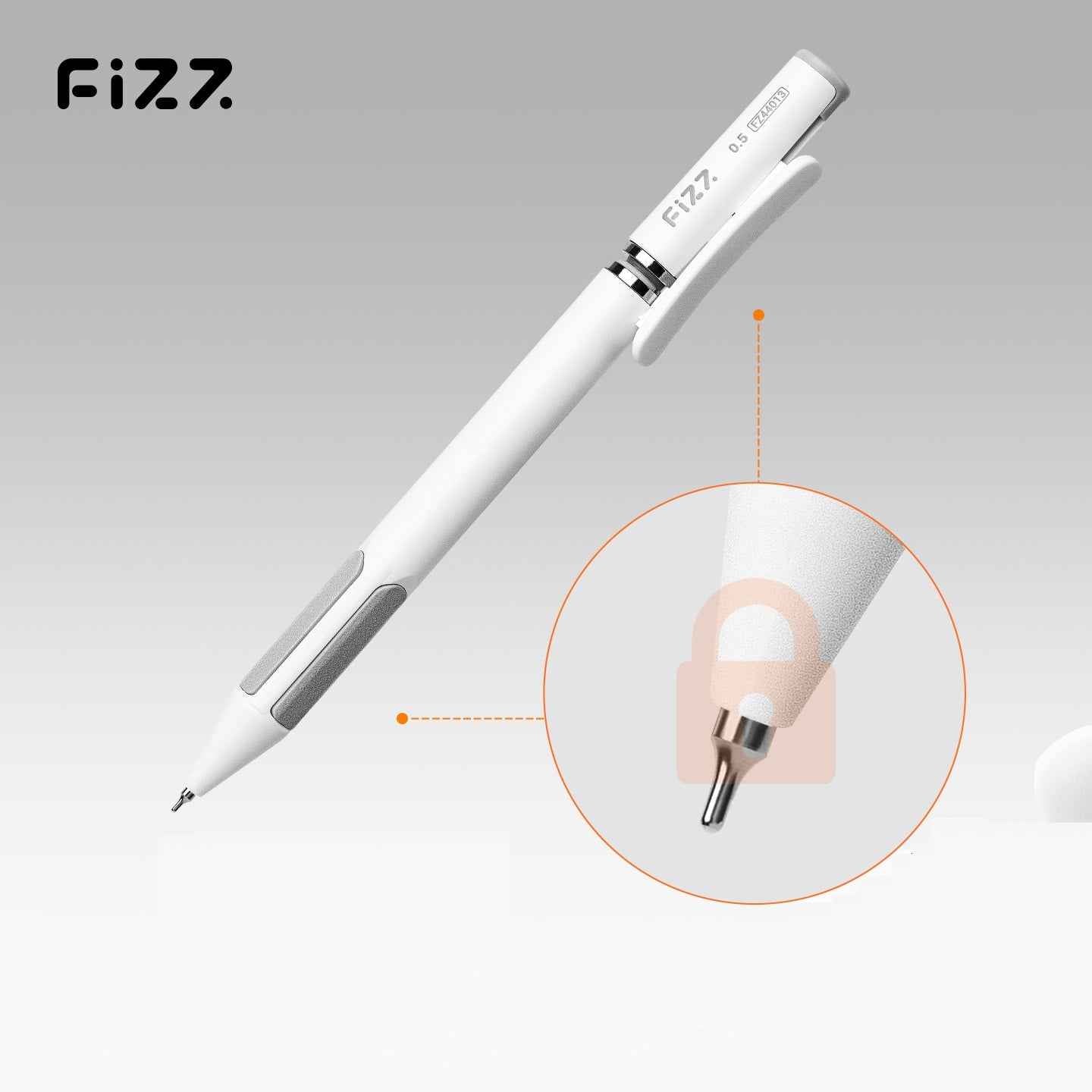 Guangbo Fizz 0.5mm Press Grip Gel Pen – Black Ink Pen with 2 Refills