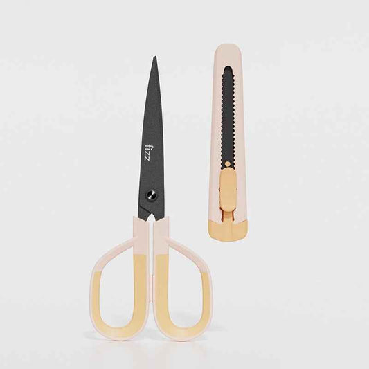 Guangbo Fizz Multi-Function Scissors & Knife Combo 2in1 Office Tool
