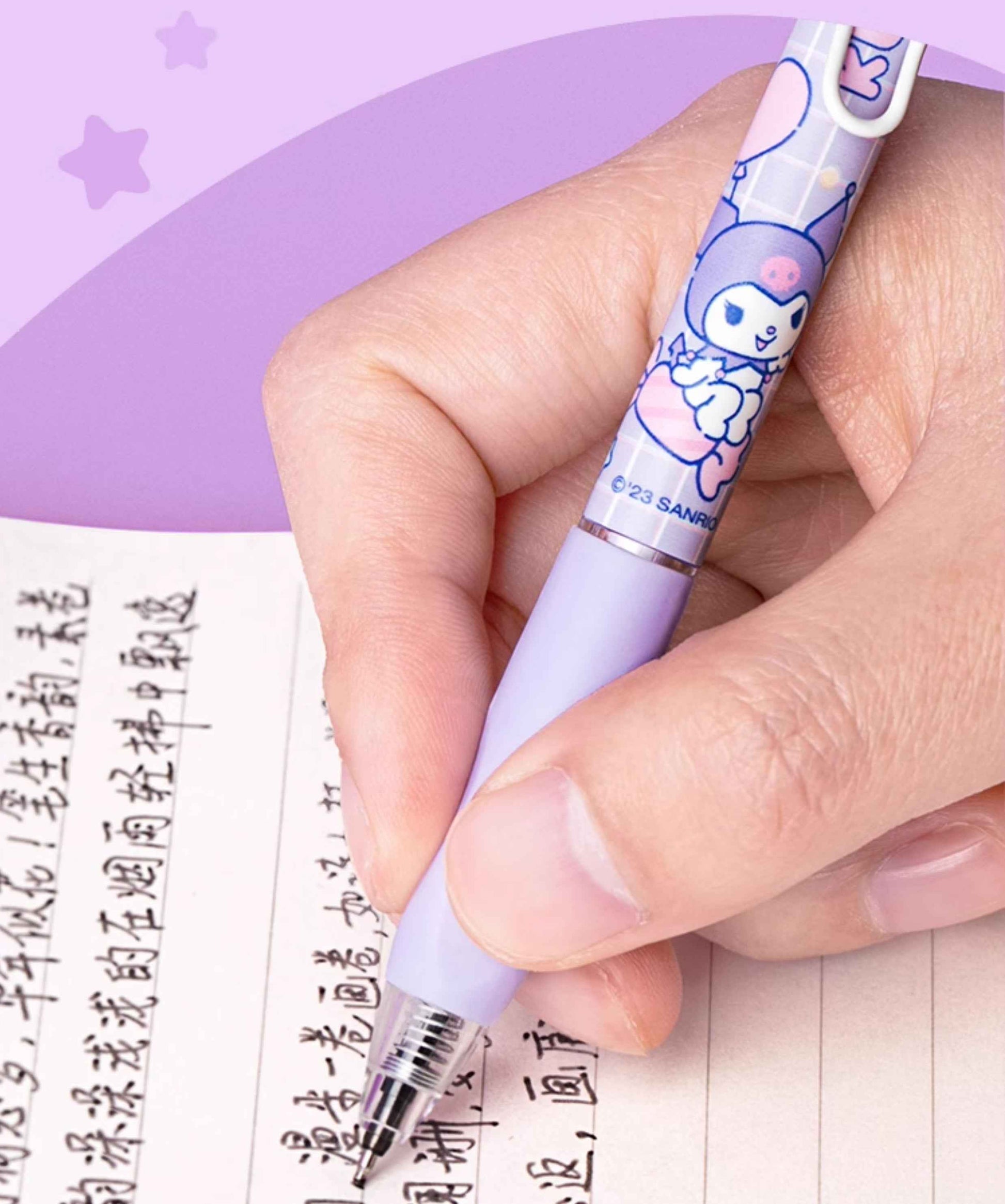 Guangbo Sanrio Erasable Gel Pen Set – 0.5mm Blue Ink, 3-Pack
