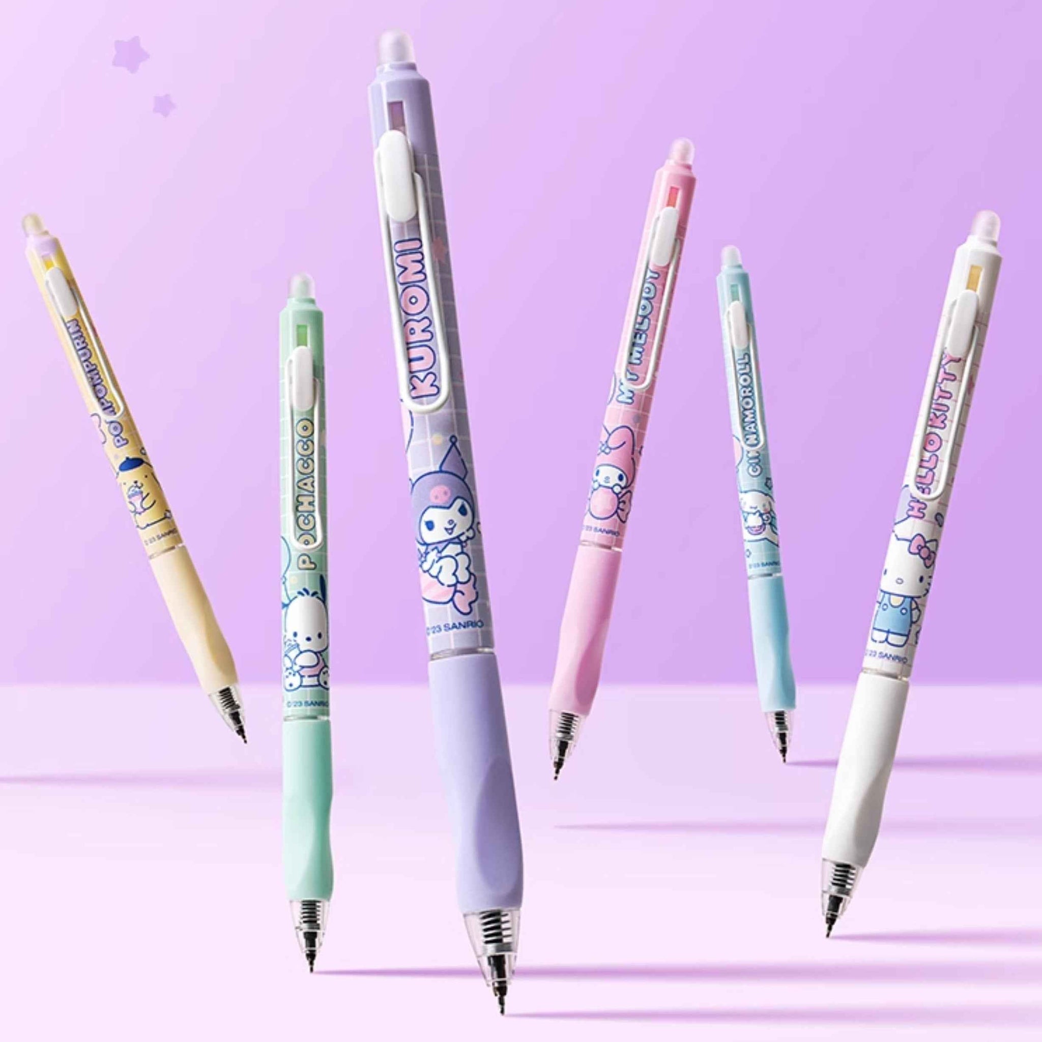 Guangbo Sanrio Erasable Gel Pen Set – 0.5mm Blue Ink, 3-Pack