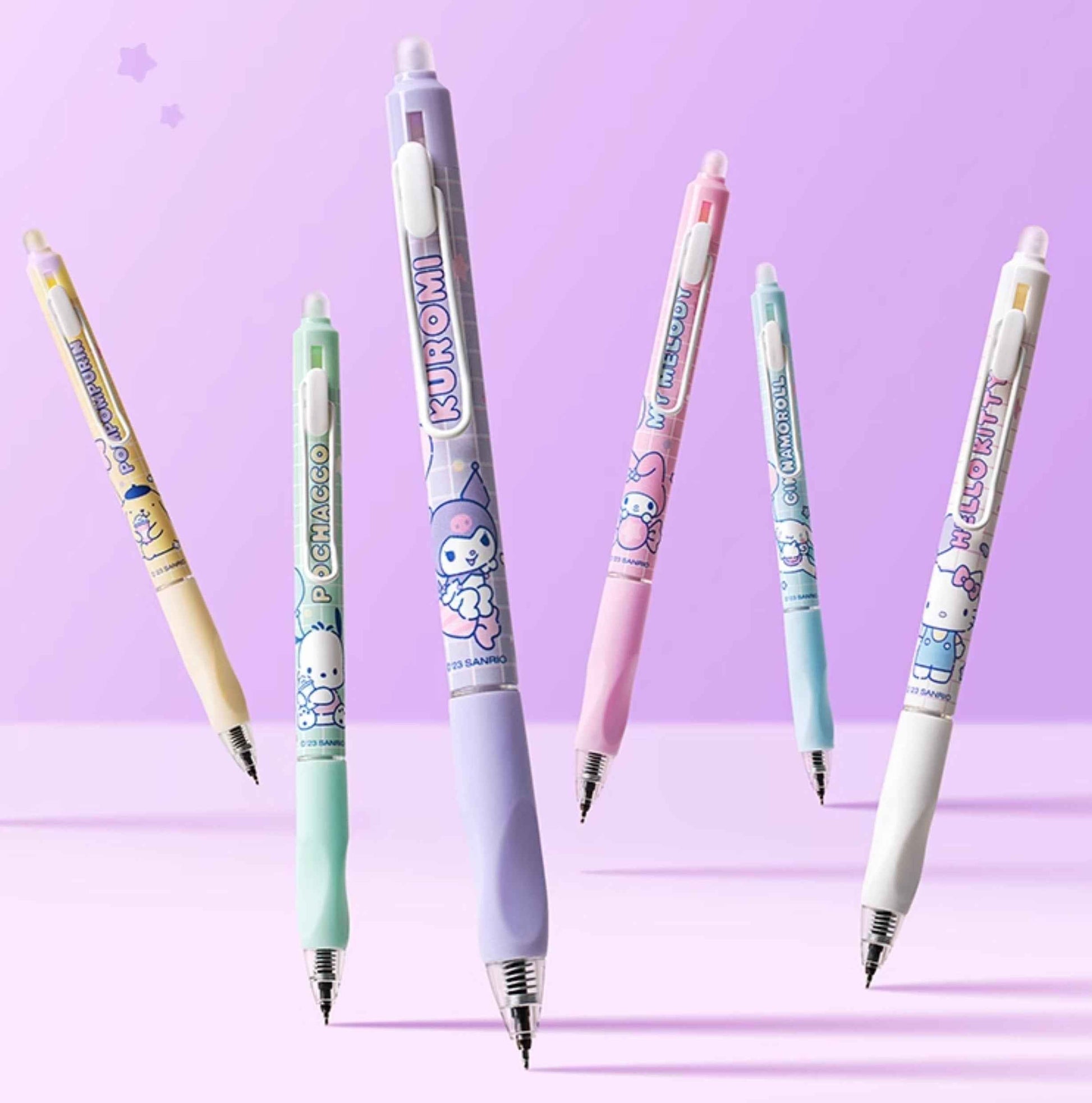 Guangbo Sanrio Erasable Gel Pen Set – 0.5mm Blue Ink, 3-Pack