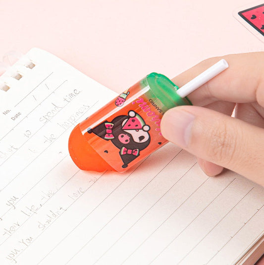 Guangbo 6-Pack Sanrio Watermelon Lollipop Erasers