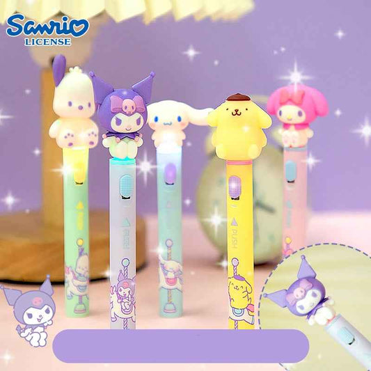 Guangbo Sanrio Gel Pen Glowing 0.5mm with 2pcs Black Ink Refills