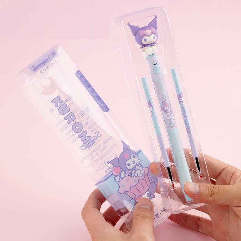Guangbo Sanrio Gel Pen Glowing 0.5mm with 2pcs Black Ink Refills