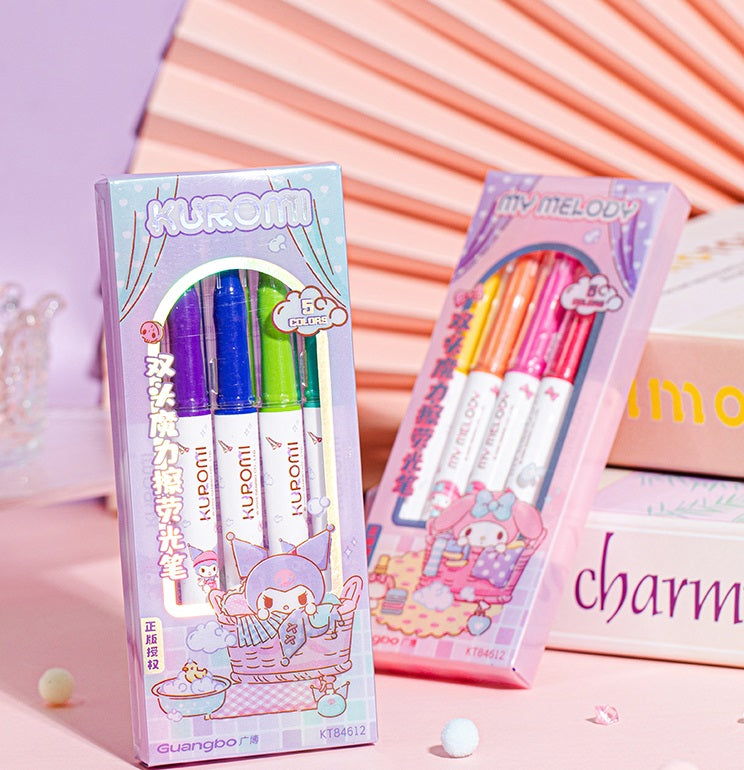 Guangbo Sanrio Kuromi & My Melody 10-Color Highlighter Marker Pens