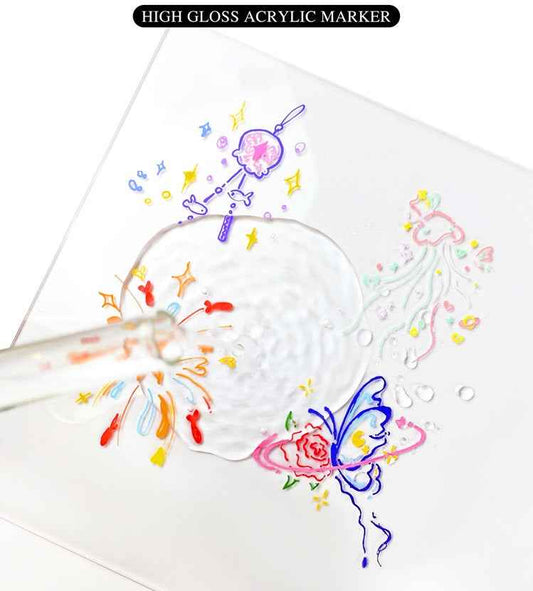 Guangna Liquid Acrylic Marker Set – 1.0mm Metal Tip - 72 Colors