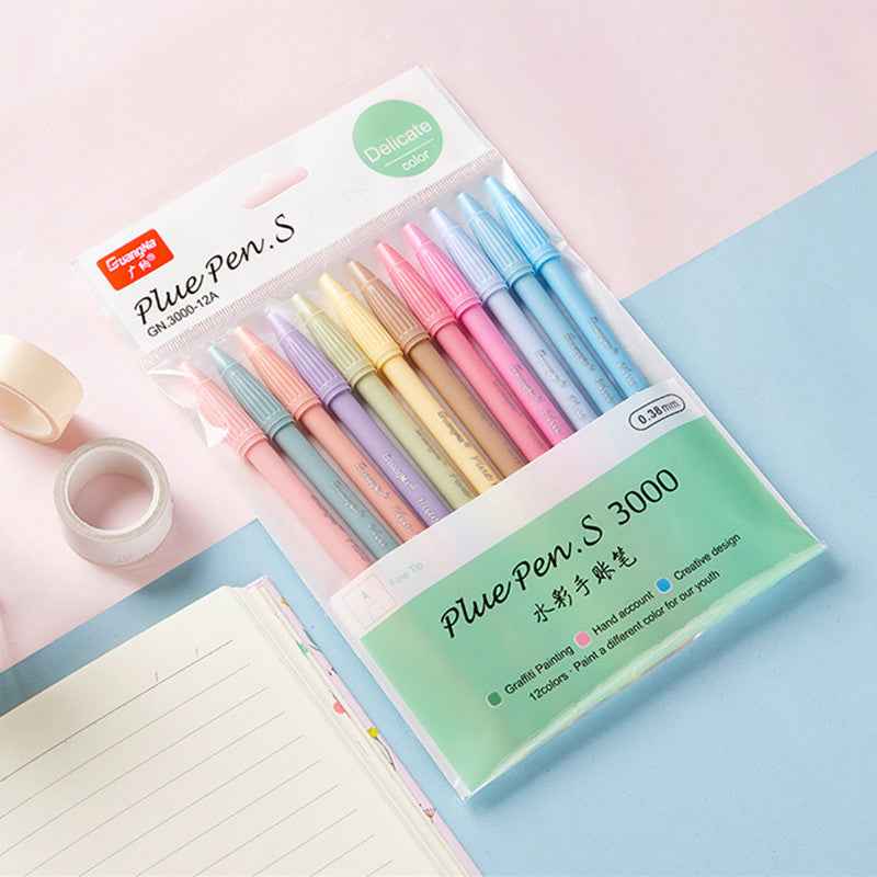 Guangna Felt Tip Marker Pens 12 Colors for Writing Drawing Journaling