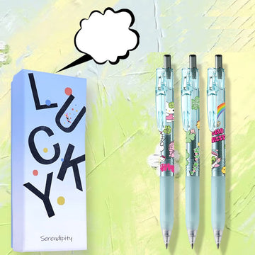 ZEBRA Hello Kitty Four-Leaf Clover Cat Gel Pen Limited Edition,3-Pack