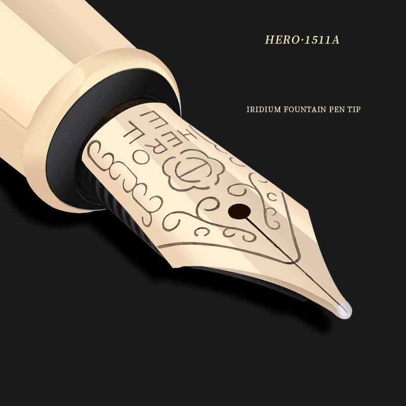 HERO 1511A Fountain Pen Set - Iridium Nib Rotary Ink Converter - TTpen