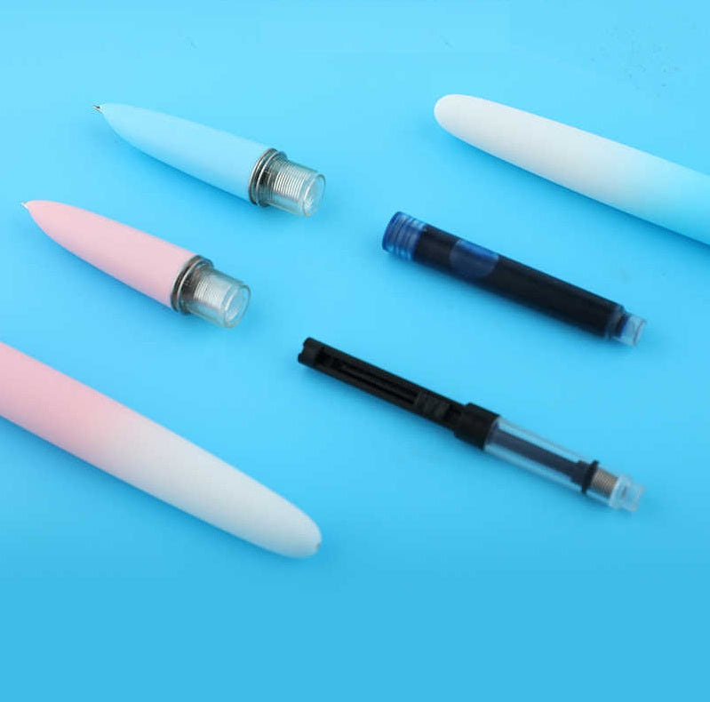 HERO 616Plus Fountain Pen 0.38mm Fine Nib Gradient Color with Stickers - TTpen