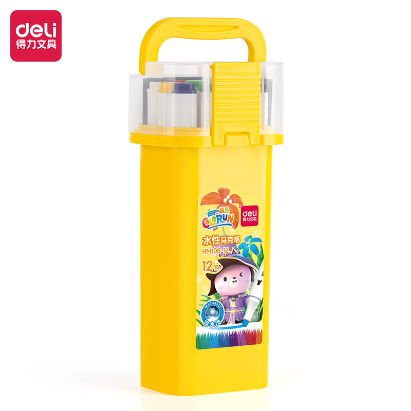 DELI 12/24/36/48/60 Colors Dual Tips Water-Based Art Markers 12 Colors