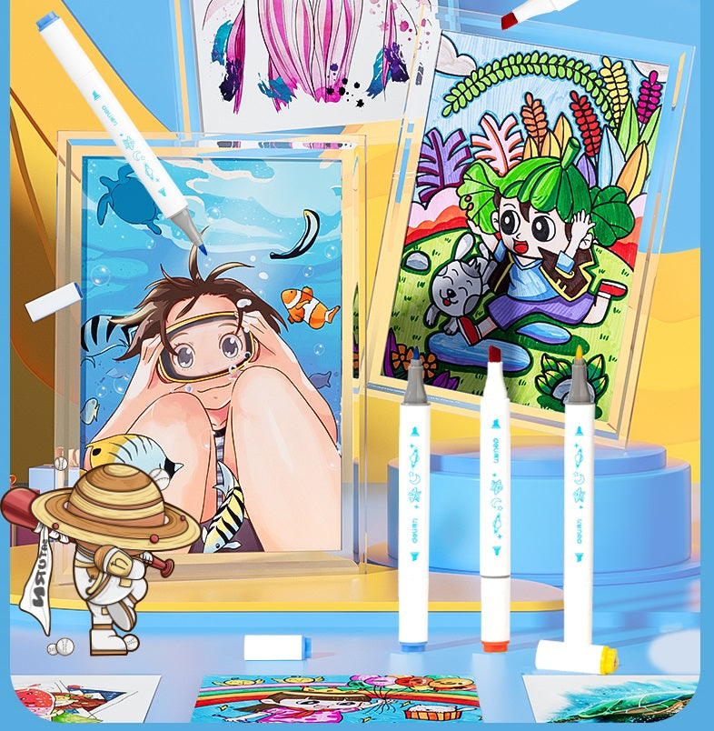 DELI HM903 12/24/36/48/60 Colors Alcohol Based Art Markers Dual Tip