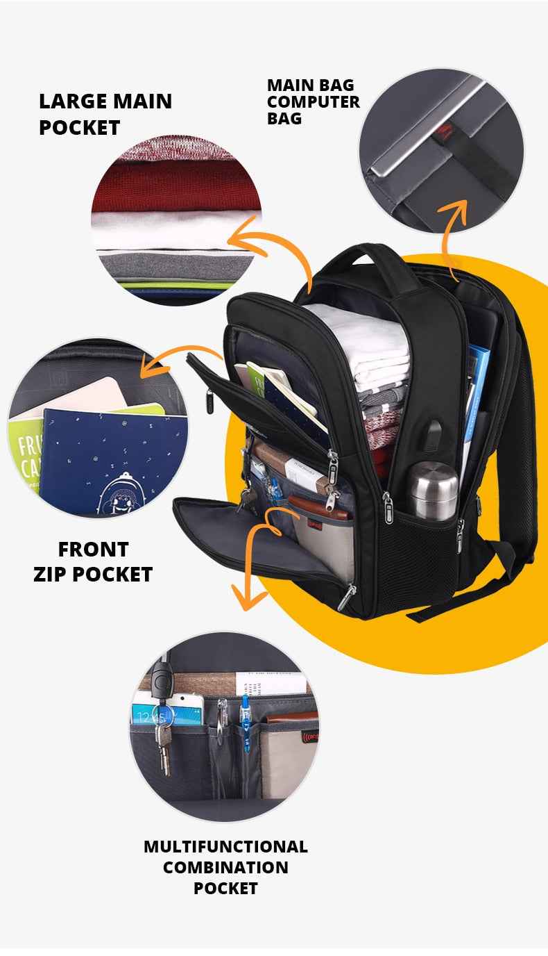 Bruno Cavalli Laptop Backpack for Men,Stylish College Bookbag for 15.6 Inch Laptop - TTpen