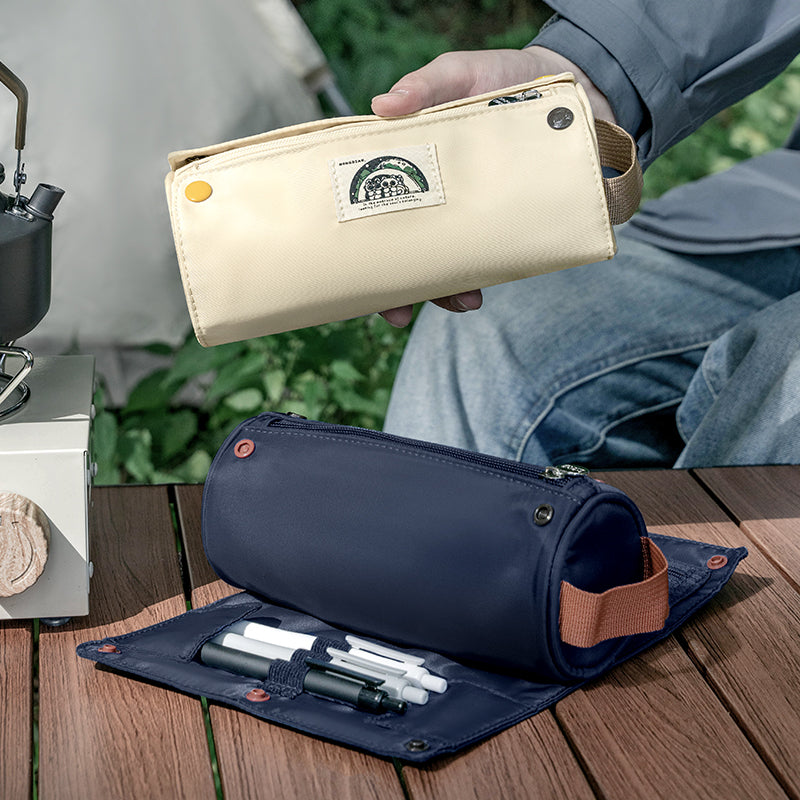 HongDian 2025 Roll-Up Pencil Case Desk Holder & Portable Storage