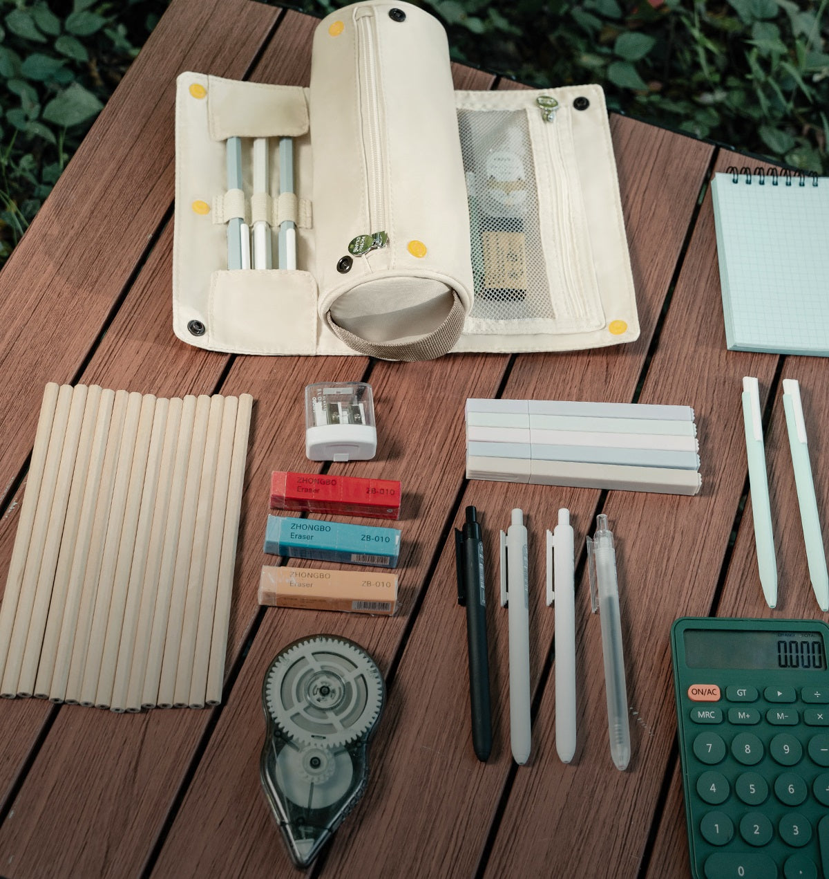 HongDian 2025 Roll-Up Pencil Case Desk Holder & Portable Storage