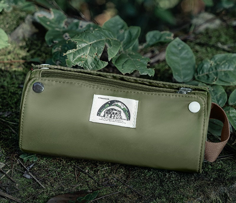 HongDian 2025 Roll-Up Pencil Case Desk Holder & Portable Storage