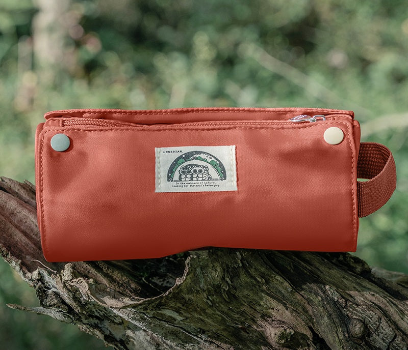 HongDian 2025 Roll-Up Pencil Case Desk Holder & Portable Storage