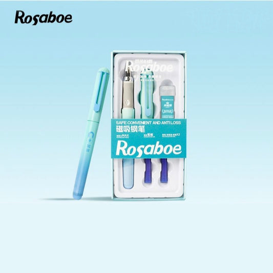 Rosaboe 1908 magnetic fountain pen gift set with cartridges
