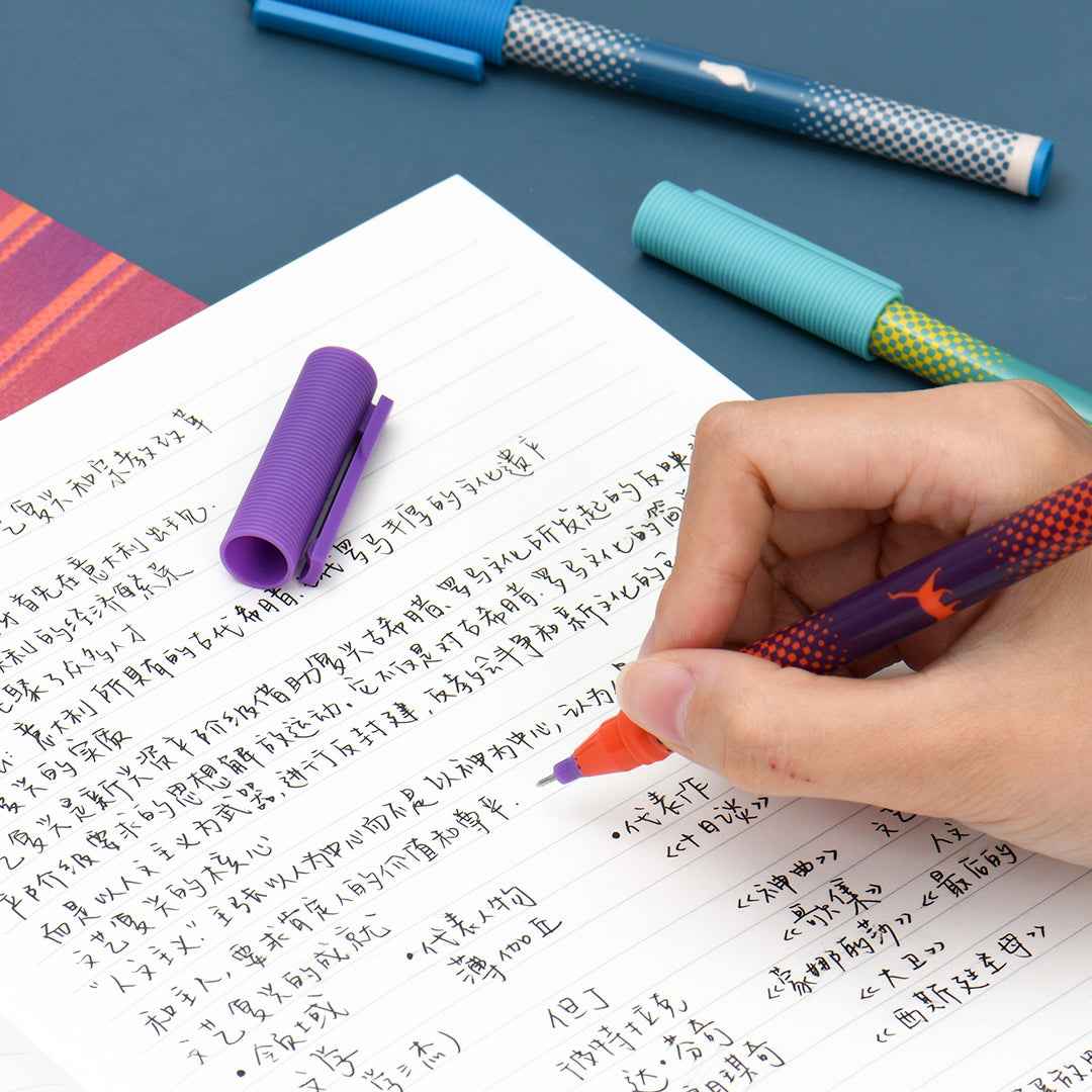 KACO Jumbo Cat Gel Pen 0.5MM Black Ink 3 Pack