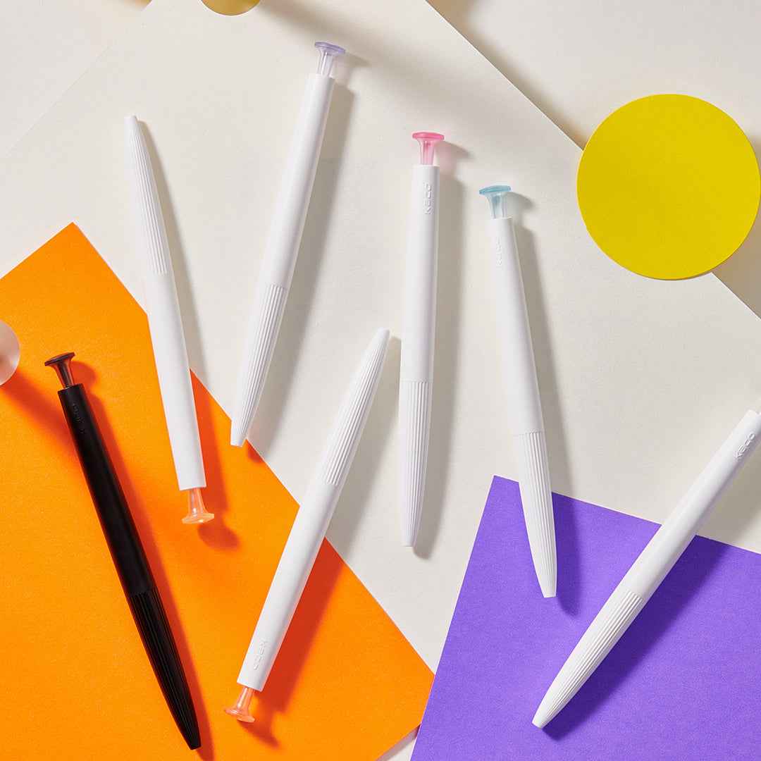 KACO K10 Gel Pen 0.45mm Black Ink 7 Pack