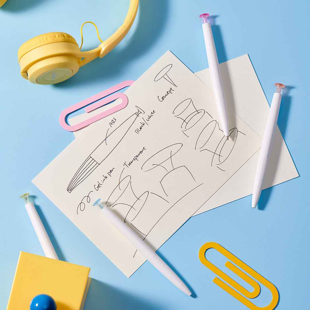 KACO K10 Gel Pen 0.45mm Black Ink 7 Pack