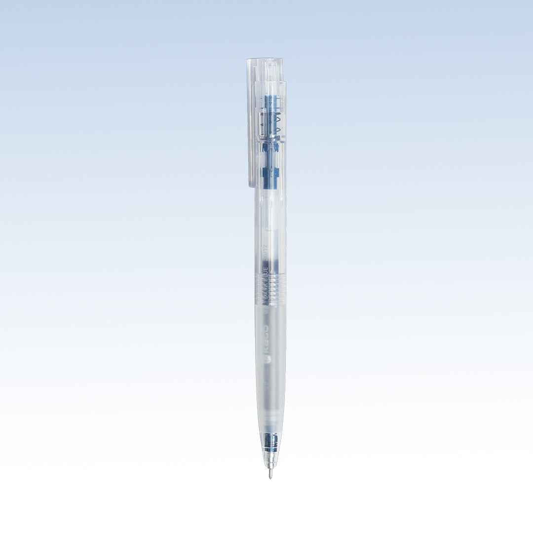 KACO K7 Transparent Gel Pen 6 Pack 4 Black + 2 Blue Black