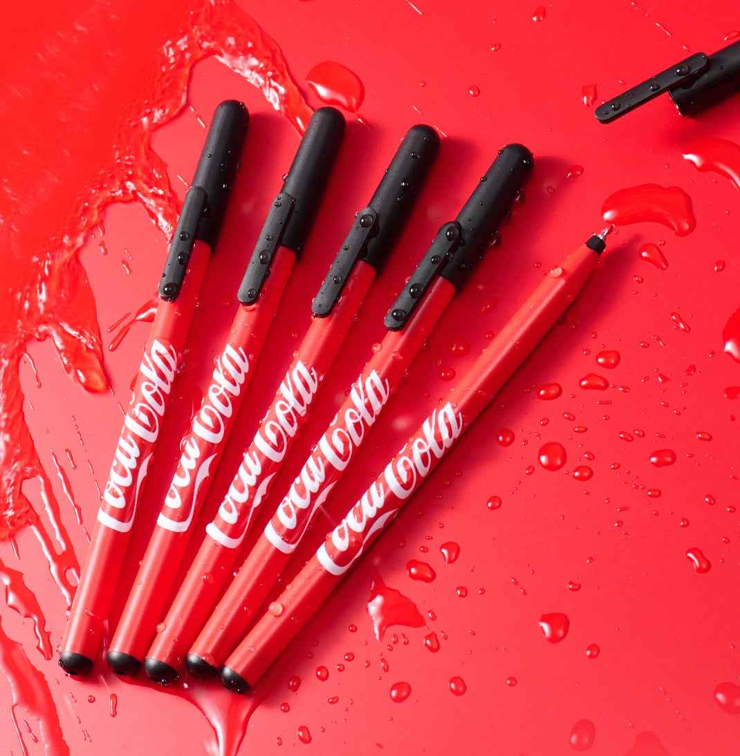 KACO Coca Cola Joy Gel Ink Pen,0.5mm,Black Ink,5 Pack