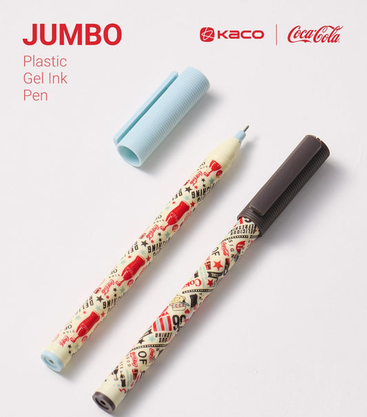 KACO Jumbo Coca Cola Gel Pen,0.5mm,Black Ink,2 Pack