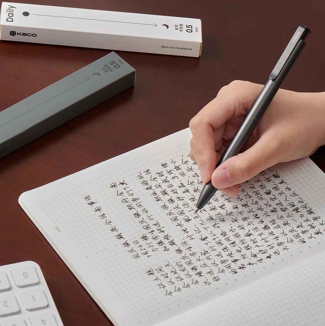 Kaco Daily Click Gel Pens – 0.5mm Smooth Writing Black Ink, 3-Pack