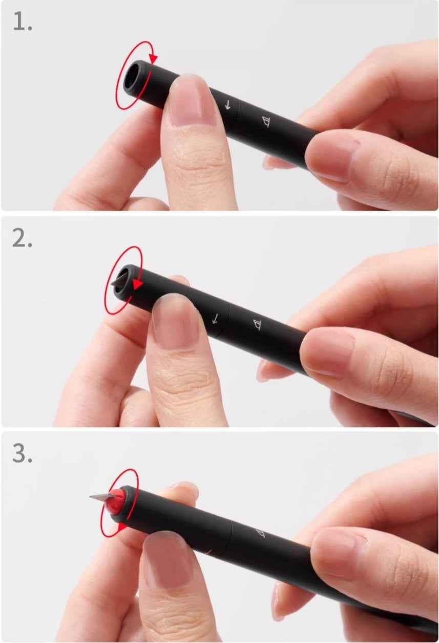 KAOC EXPRESS PEN Black Permanent Marker + Box Cutter Knife 5PCS