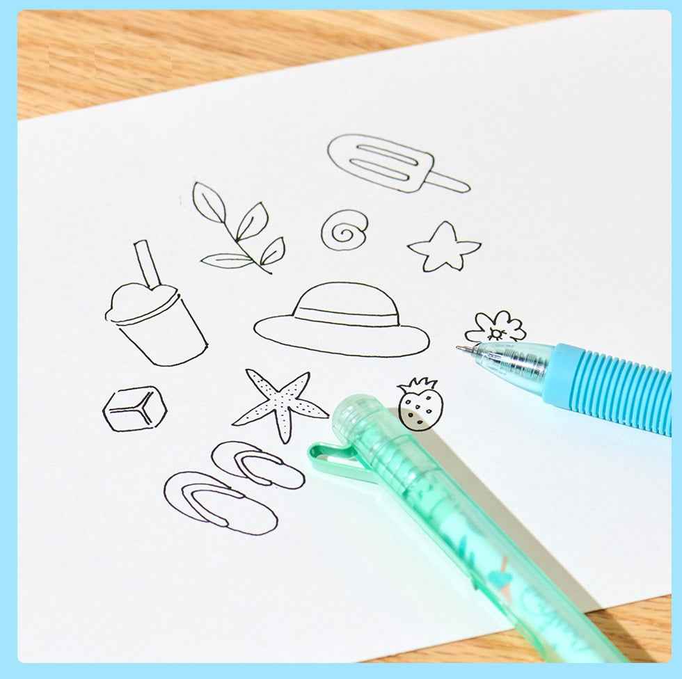 KACO K1 Gel Pen Coast Line 0.5mm Black Ink 4 Pack