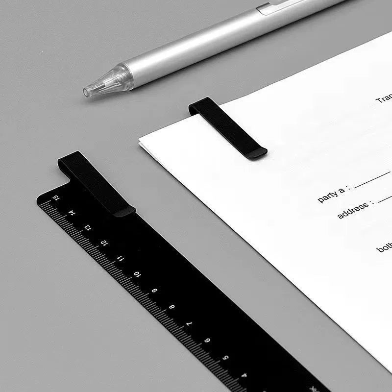 KACO 15CM Metal Ruler - Bookmark, Clamp & Student Tool