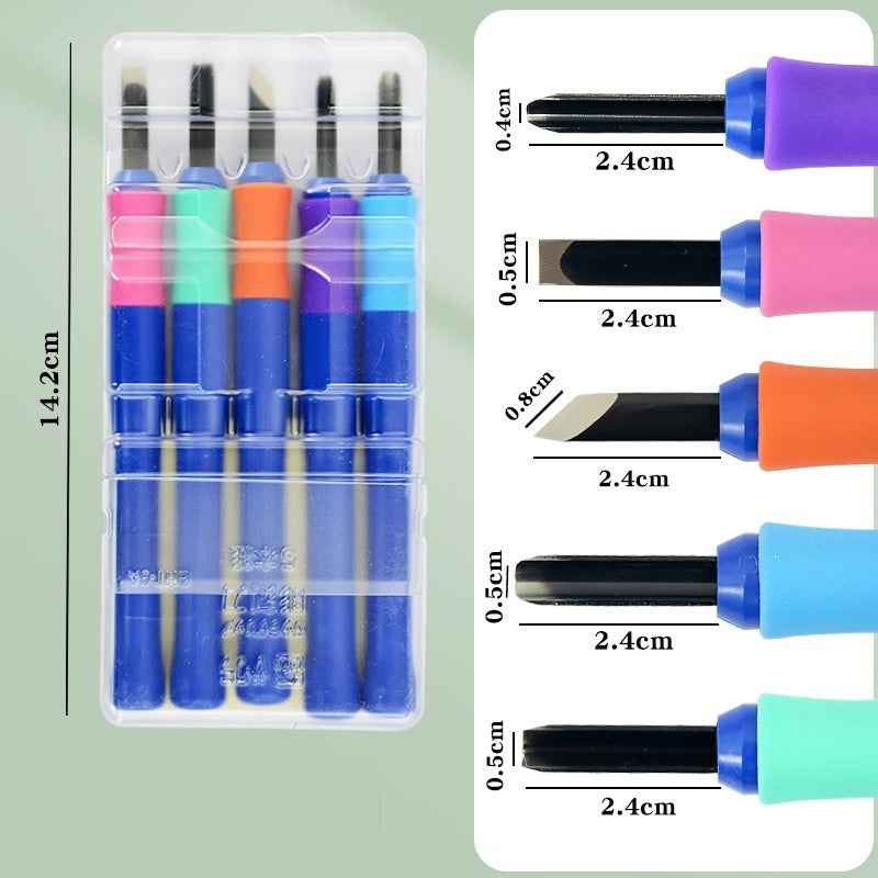 KAKURI Japanese Wood Carving Tools Set for Beginners 5 Pcs