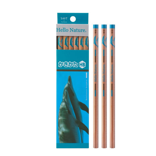Tombow 2B HB Wooden Pencils, Hello Nature, 12 Pack, Dolphin HB