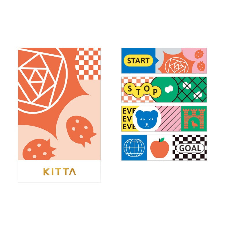 KING JIM KITTA Accordion Fold Masking Tape Sticker - JABARA - TTpen