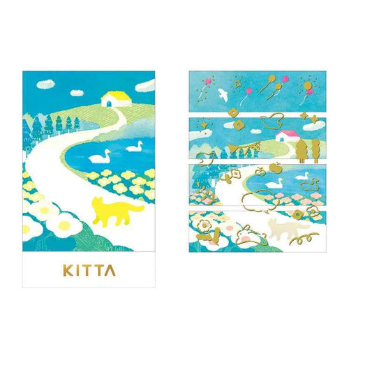 KING JIM KITTA Masking Tape Stickers Collage