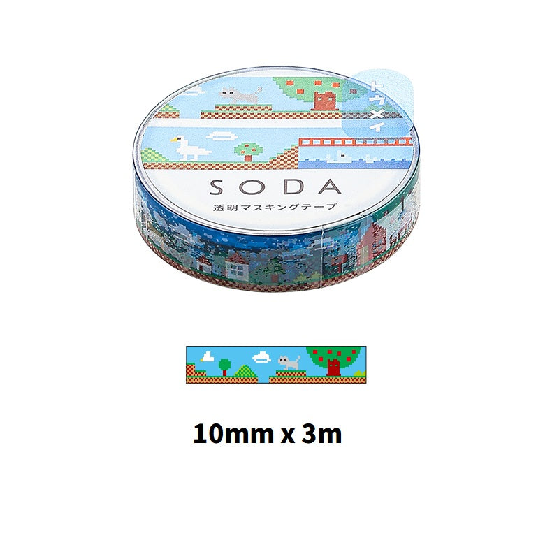 KING JIM SODA Transparent Masking Tape Basic - TTpen