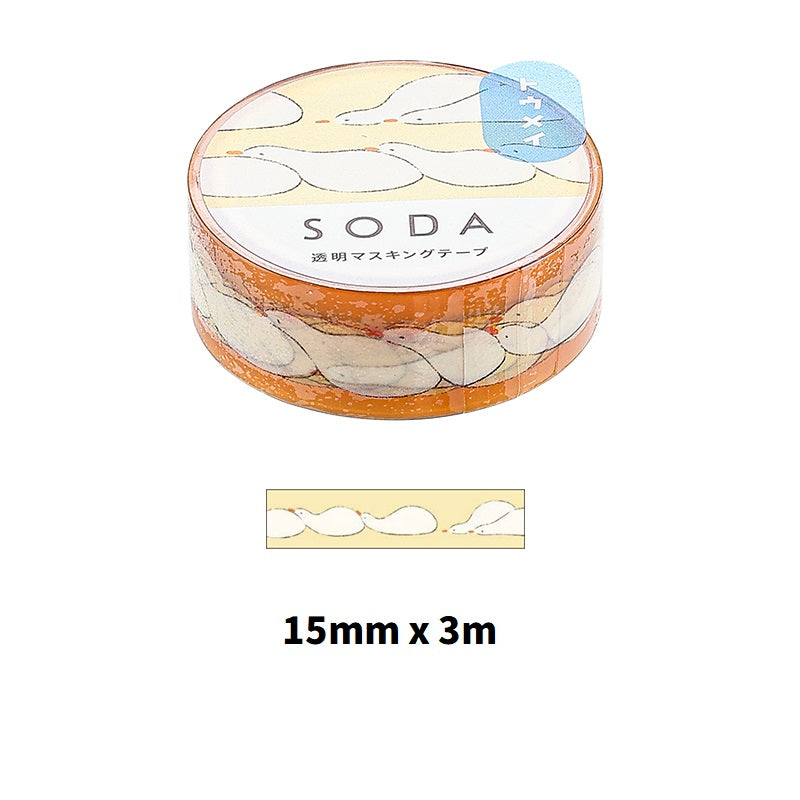 KING JIM SODA Transparent Masking Tape Basic - TTpen